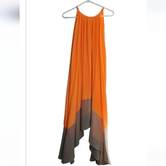 Women's Chiffon Halter Summer Irregular Boho Evening Party Maxi Dress Medium - Picture 2 of 9